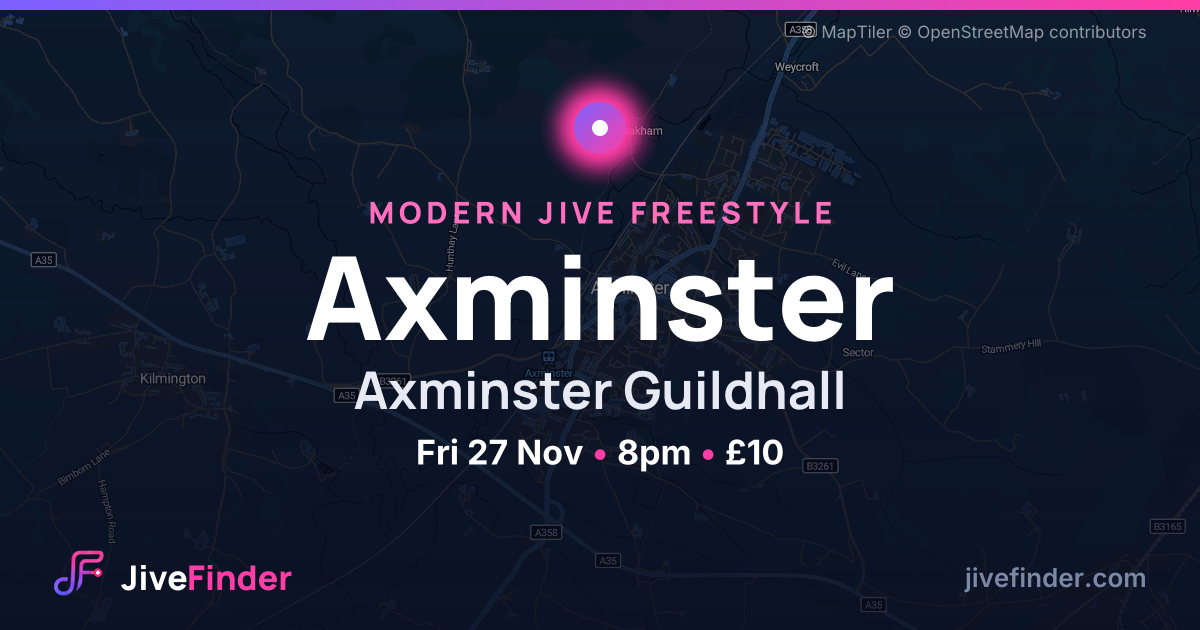 Modern Jive freestyle at Axminster Guildhall, Axminster — Fri 27 Nov, 8pm, £10
