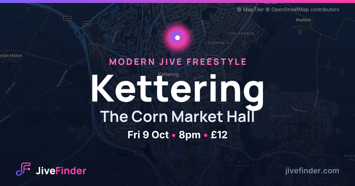 Modern Jive freestyle at The Corn Market Hall, Kettering — Fri 9 Oct, 8pm, £12