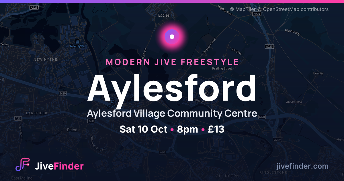 Modern Jive freestyle at Aylesford Village Community Centre, Aylesford — Sat 10 Oct, 8pm, £13