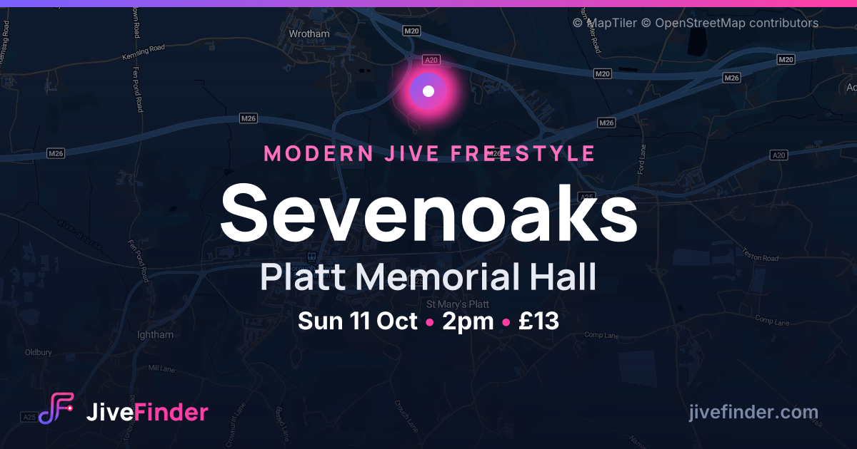 Modern Jive freestyle at Platt Memorial Hall, Sevenoaks — Sun 11 Oct, 2pm, £13