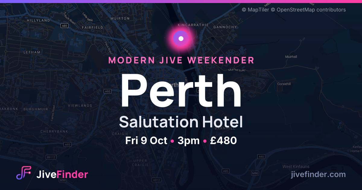 Modern Jive weekender at Salutation Hotel, Perth — Fri 9 Oct, 3pm, £480