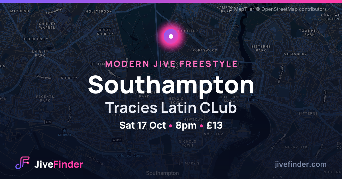 Modern Jive freestyle at Tracies Latin CLub, Southampton — Sat 17 Oct, 8pm, £13