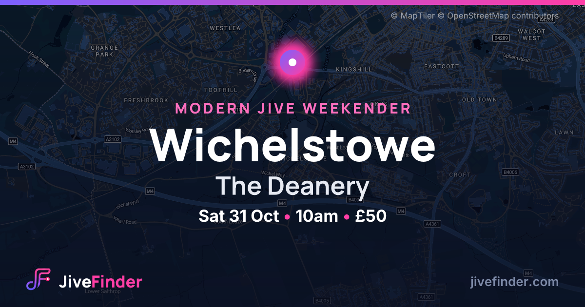 Modern Jive weekender at The Deanery, Wichelstowe — Sat 31 Oct, 10am, £50