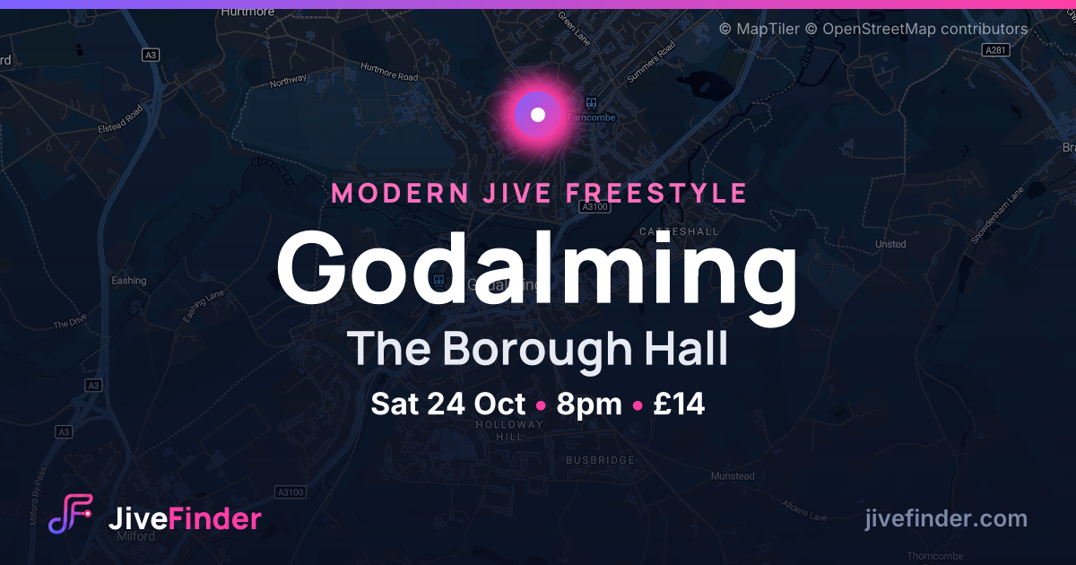 Modern Jive freestyle at The Borough Hall, Godalming — Sat 24 Oct, 8pm, £14