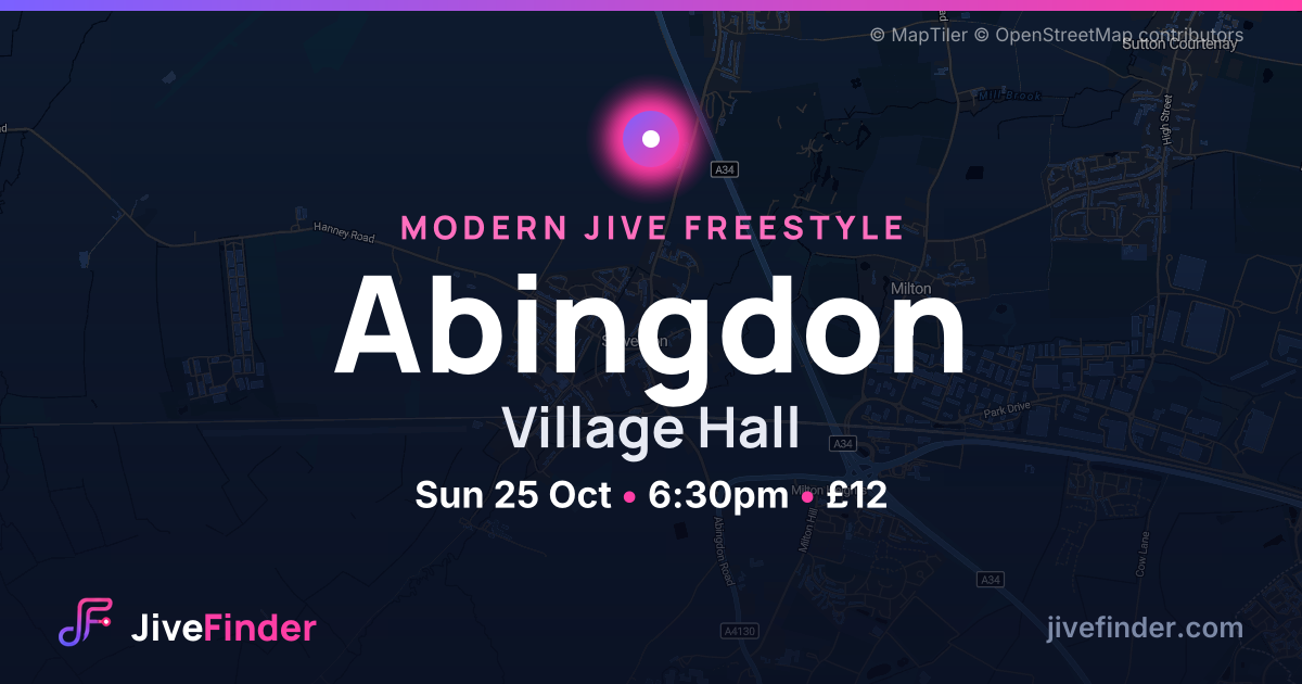 Modern Jive freestyle at Village Hall, Abingdon — Sun 25 Oct, 6:30pm, £12