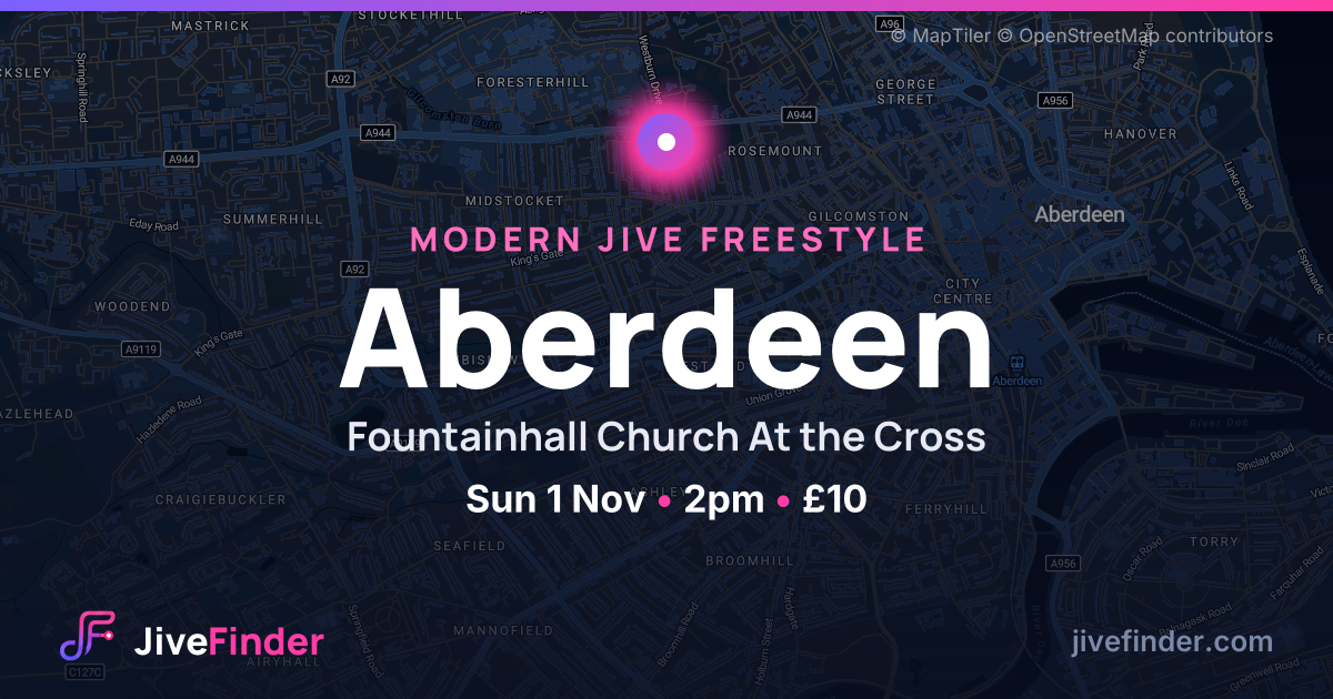 Modern Jive freestyle at Fountainhall Church At the Cross, Aberdeen — Sun 1 Nov, 2pm, £10