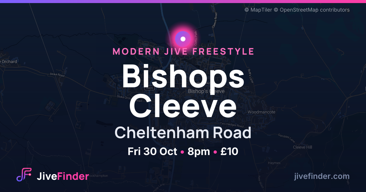 Modern Jive freestyle at Cheltenham Road, Bishops Cleeve — Fri 30 Oct, 8pm, £10