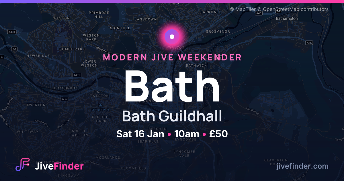 Modern Jive weekender at Bath Guildhall, Bath — Sat 16 Jan, 10am, £50