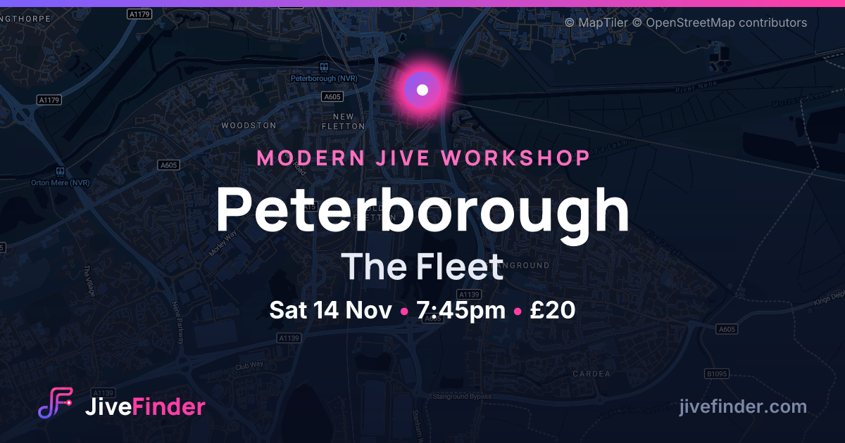 Modern Jive workshop at The Fleet, Peterborough — Sat 14 Nov, 7:45pm, £20
