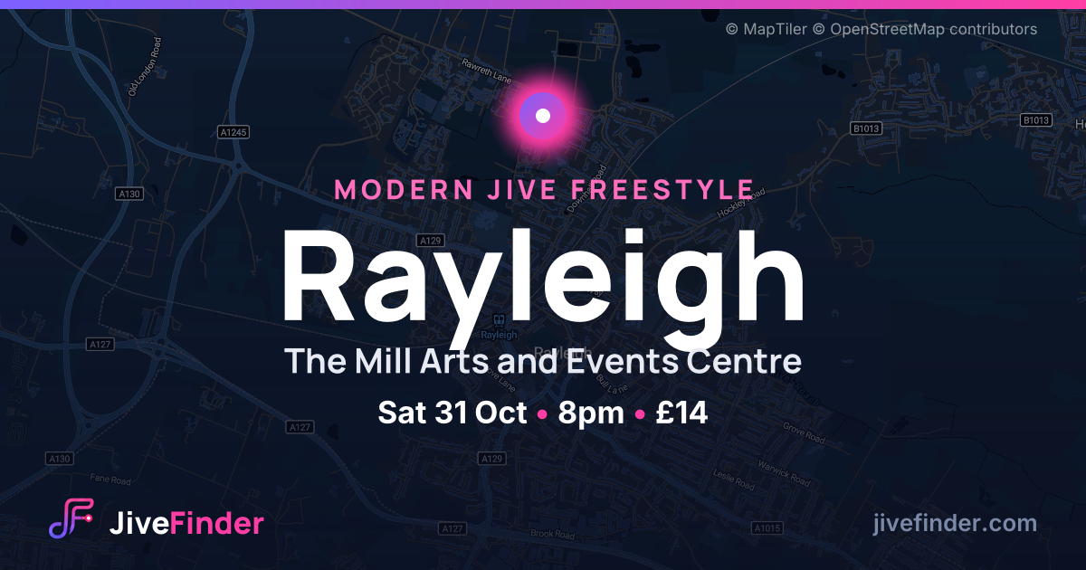 Modern Jive freestyle at The Mill Arts and Events Centre, Rayleigh — Sat 31 Oct, 8pm, £14