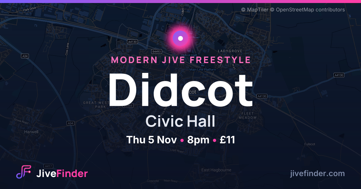 Modern Jive freestyle at Civic Hall, Didcot — Thu 5 Nov, 8pm, £11