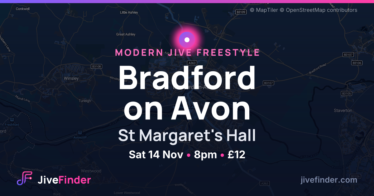 Modern Jive freestyle at St Margaret's Hall, Bradford on Avon — Sat 14 Nov, 8pm, £12