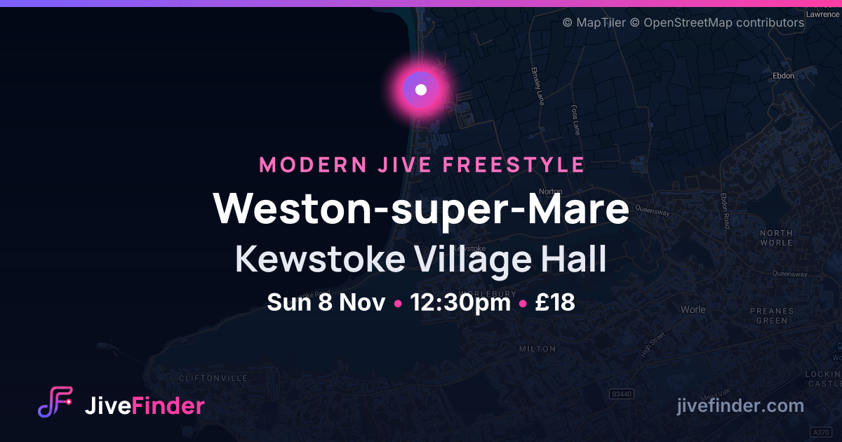 Modern Jive freestyle at Kewstoke Village Hall, Weston-super-Mare — Sun 8 Nov, 12:30pm, £18
