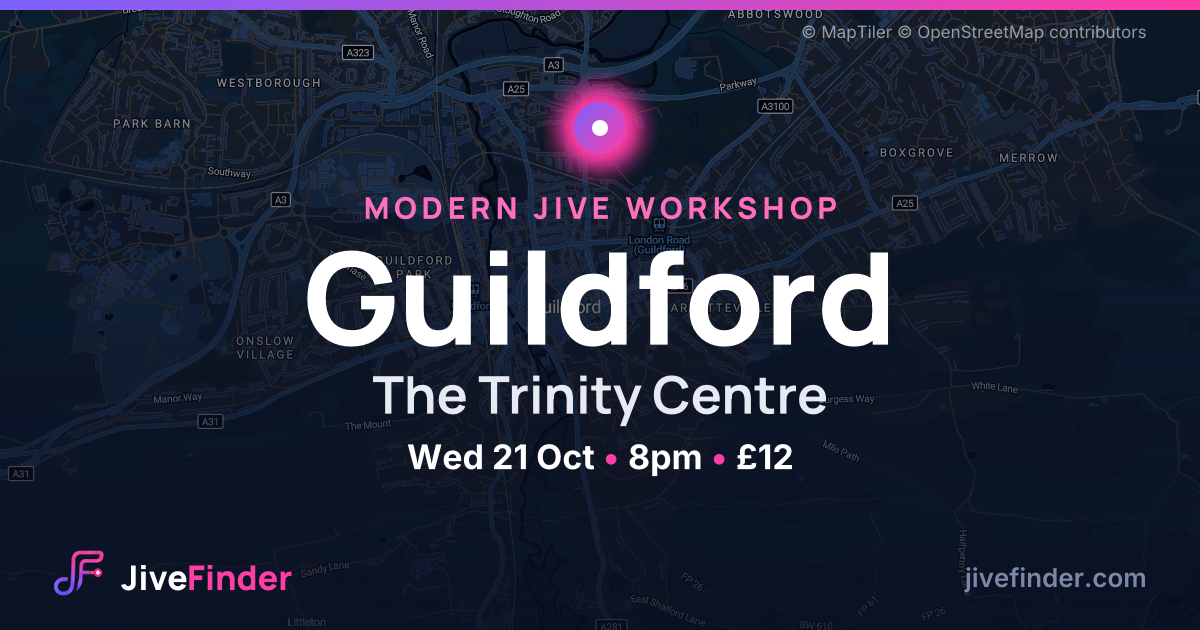 Modern Jive workshop at The Trinity Centre, Guildford — Wed 21 Oct, 8pm, £12