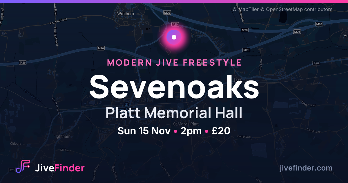Modern Jive freestyle at Platt Memorial Hall, Sevenoaks — Sun 15 Nov, 2pm, £20
