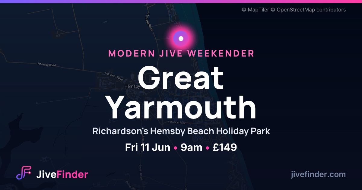 Modern Jive weekender at Richardson's Hemsby Beach Holiday Park, Great Yarmouth — Fri 11 Jun, 9am, £149