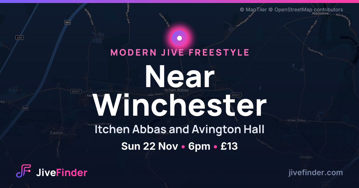 Modern Jive freestyle at Itchen Abbas and Avington Hall, Near Winchester — Sun 22 Nov, 6pm, £13