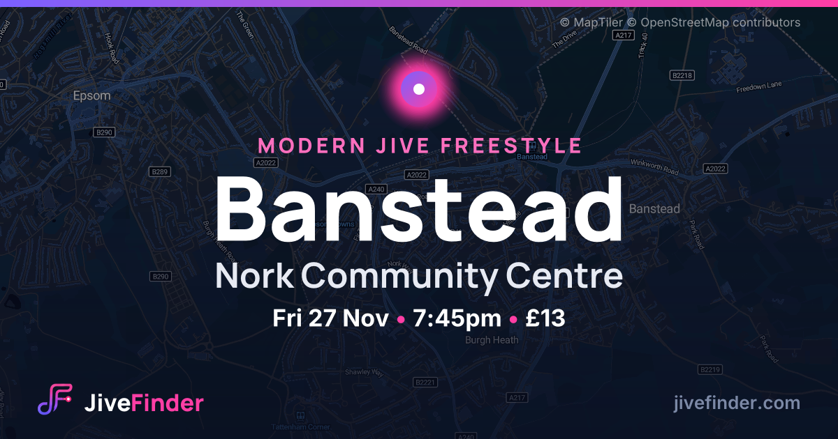 Modern Jive freestyle at Nork Community Centre, Banstead — Fri 27 Nov, 7:45pm, £13