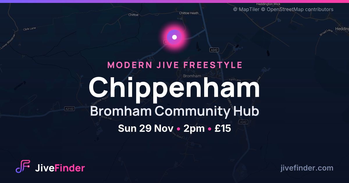 Modern Jive freestyle at Bromham Community Hub, Chippenham — Sun 29 Nov, 2pm, £15
