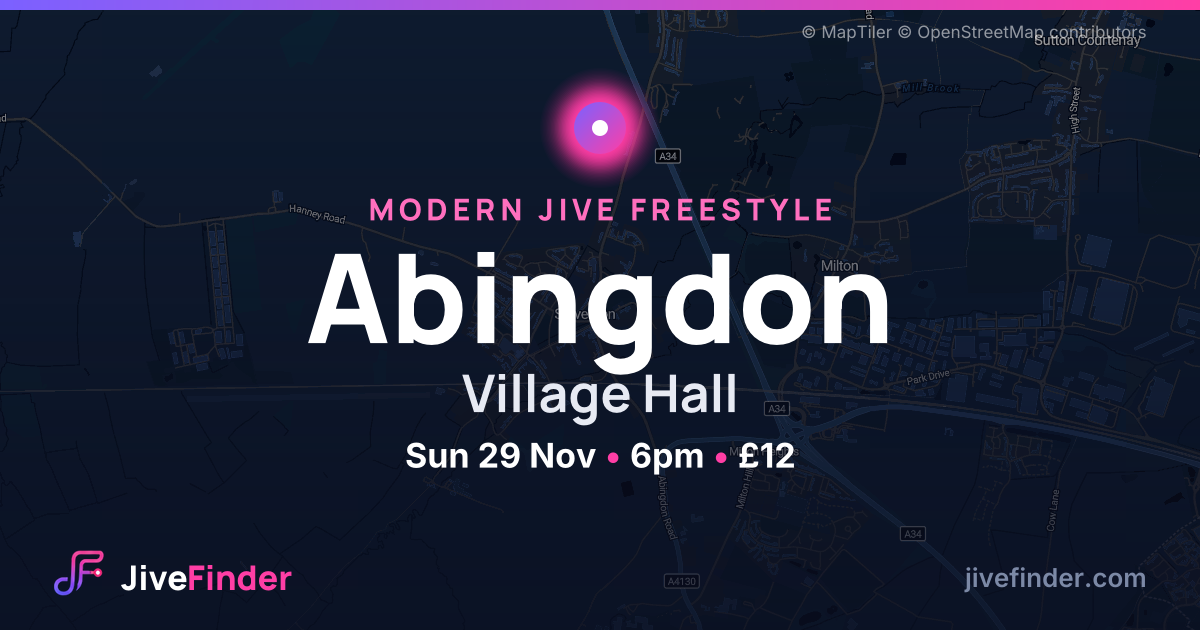 Modern Jive freestyle at Village Hall, Abingdon — Sun 29 Nov, 6pm, £12