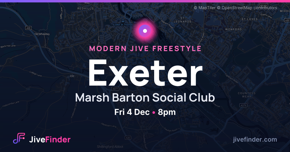 Modern Jive freestyle at Marsh Barton Social Club, Exeter — Fri 4 Dec, 8pm