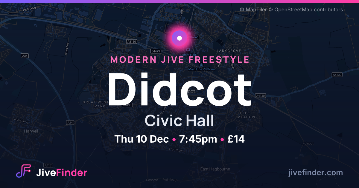 Modern Jive freestyle at Civic Hall, Didcot — Thu 10 Dec, 7:45pm, £14