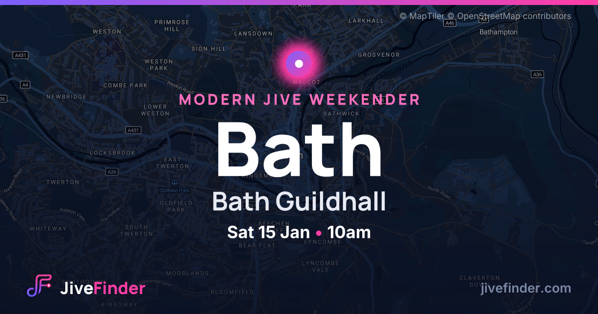 Modern Jive weekender at Bath Guildhall, Bath — Sat 15 Jan, 10am