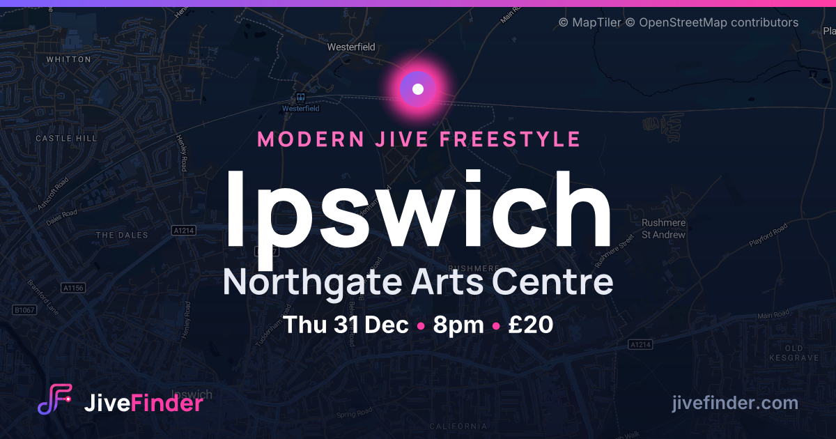 Modern Jive freestyle at Northgate Arts Centre, Ipswich — Thu 31 Dec, 8pm, £20