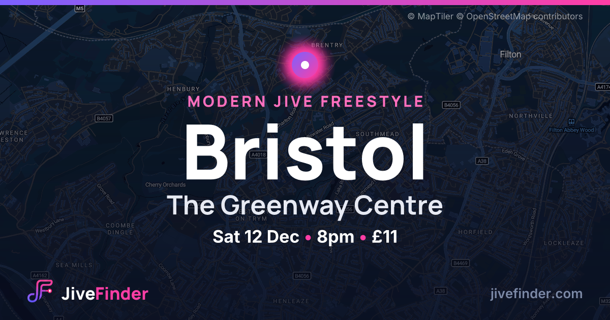 Modern Jive freestyle at The Greenway Centre, Bristol — Sat 12 Dec, 8pm, £11