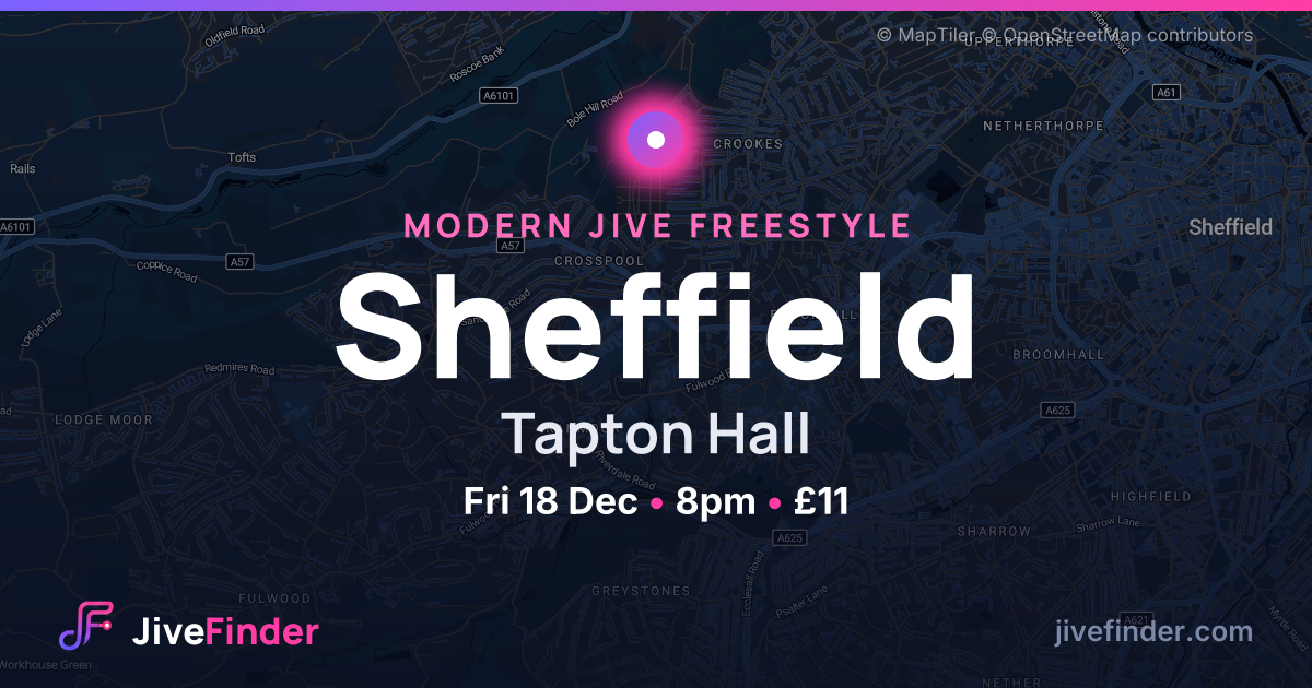 Modern Jive freestyle at Tapton Hall, Sheffield — Fri 18 Dec, 8pm, £11