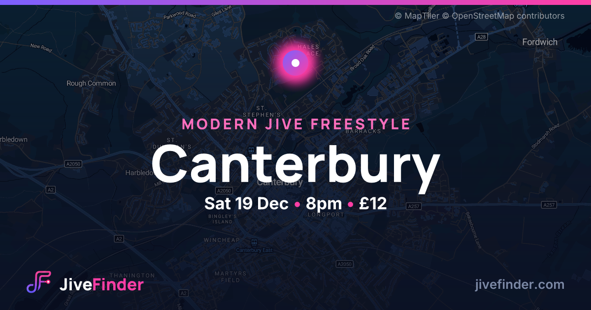 Modern Jive freestyle in Canterbury — Sat 19 Dec, 8pm, £12