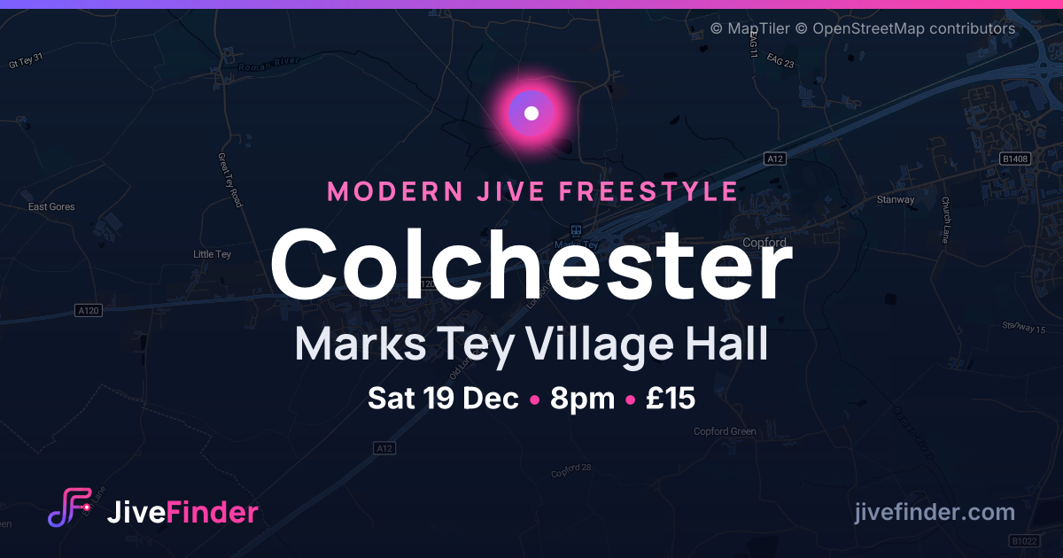 Modern Jive freestyle at Marks Tey Village Hall, Colchester — Sat 19 Dec, 8pm, £15