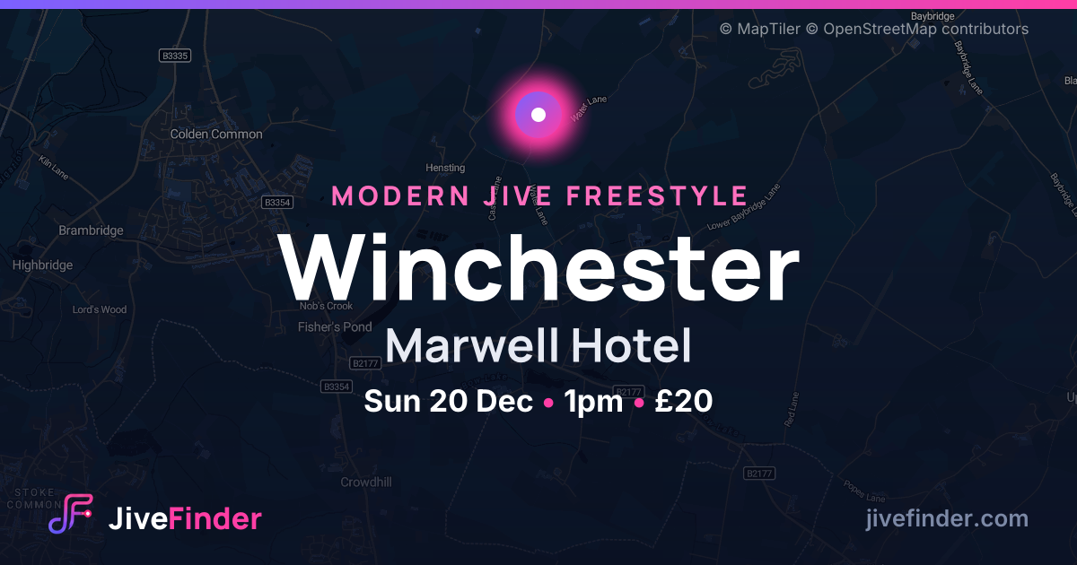 Modern Jive freestyle at Marwell Hotel, Winchester — Sun 20 Dec, 1pm, £20