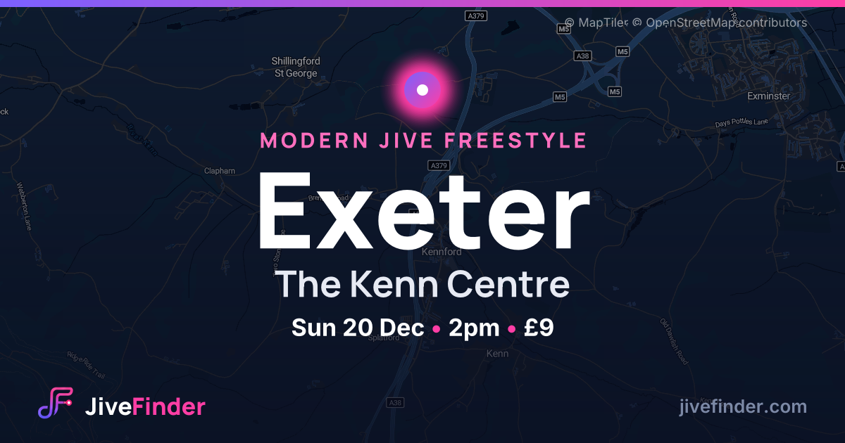 Modern Jive freestyle at The Kenn Centre, Exeter — Sun 20 Dec, 2pm, £9