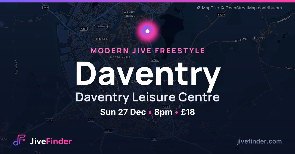 Modern Jive freestyle at Daventry Leisure Centre, Daventry — Sun 27 Dec, 8pm, £18