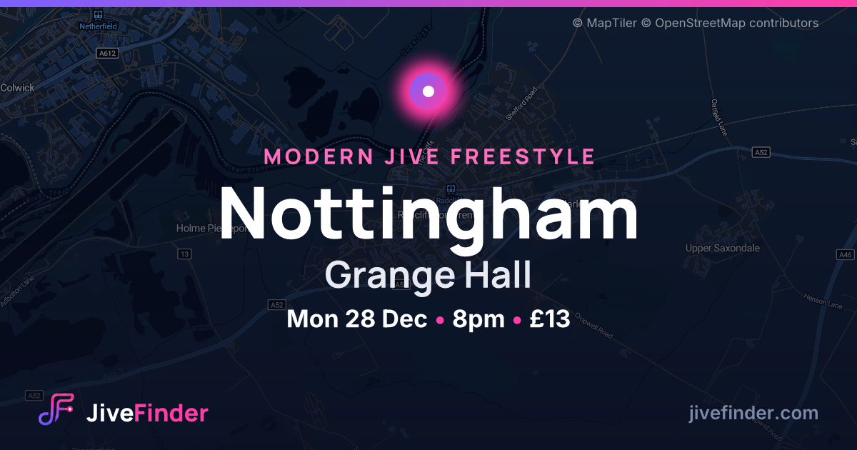 Modern Jive freestyle at Grange Hall, Nottingham — Mon 28 Dec, 8pm, £13