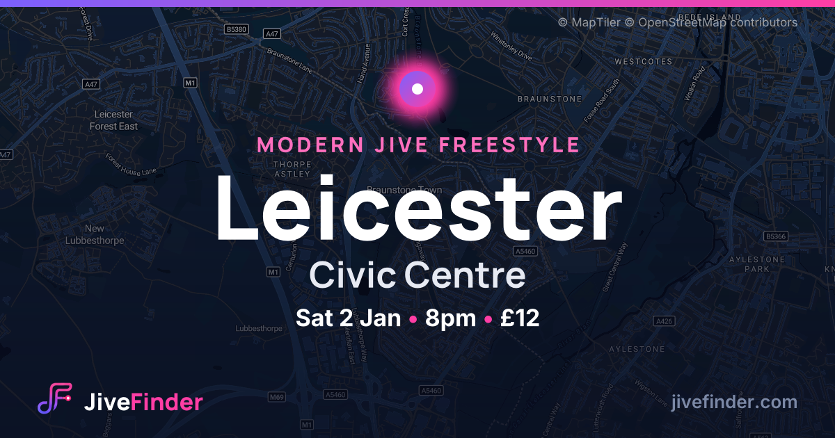 Modern Jive freestyle at Civic Centre, Leicester — Sat 2 Jan, 8pm, £12