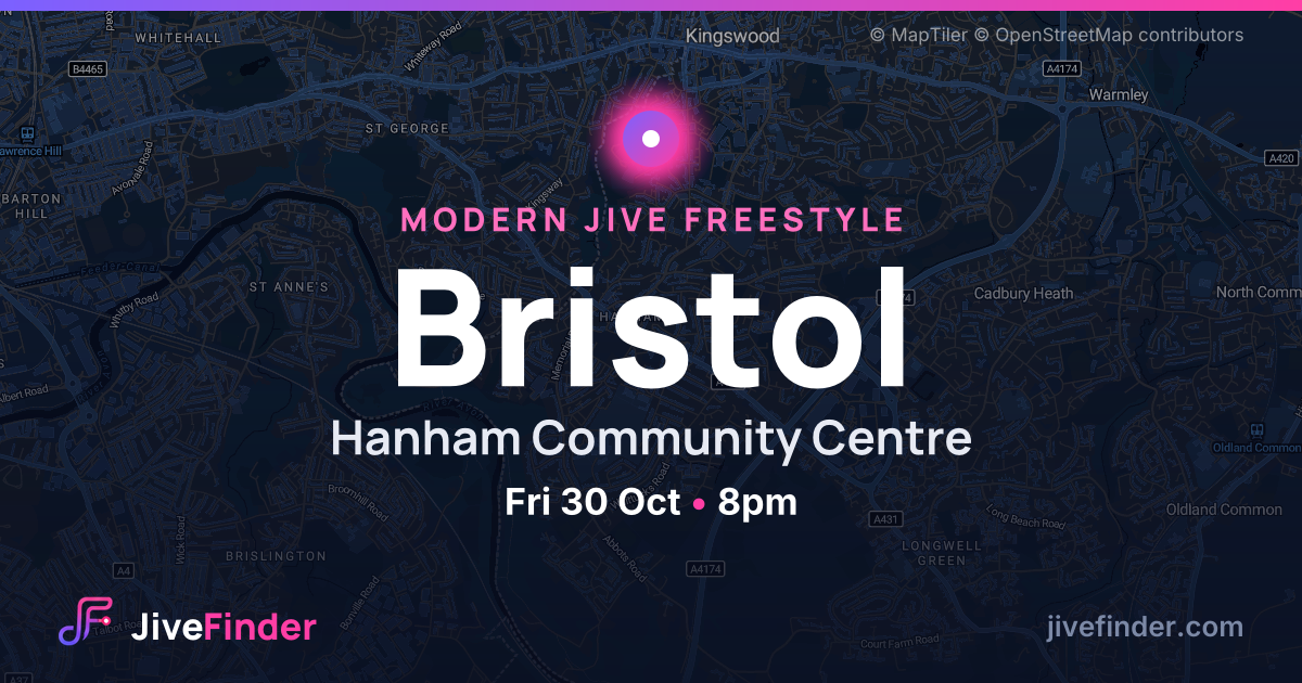 Modern Jive freestyle at Hanham Community Centre, Bristol — Fri 30 Oct, 8pm
