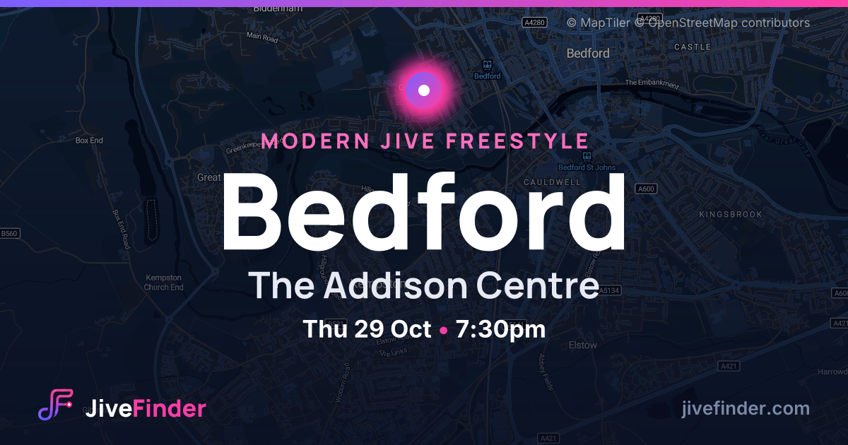 Modern Jive freestyle at The Addison Centre, Bedford — Thu 29 Oct, 7:30pm