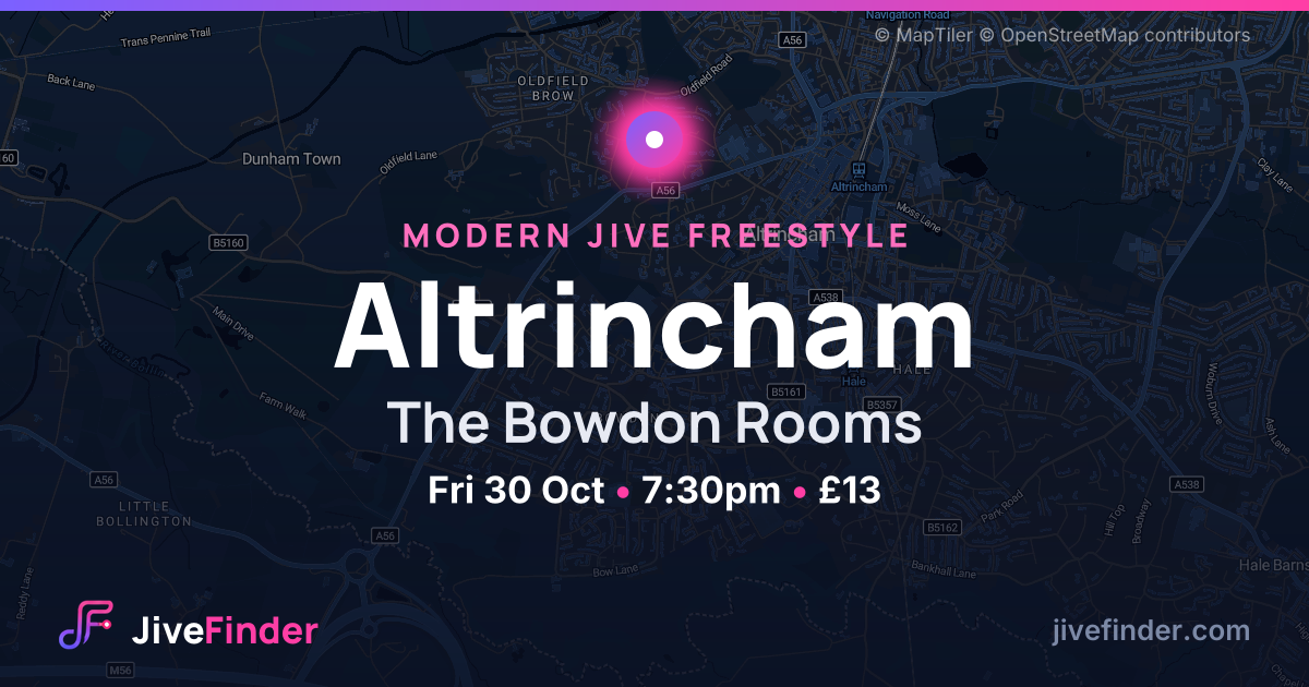Modern Jive freestyle at The Bowdon Rooms, Altrincham — Fri 30 Oct, 7:30pm, £13