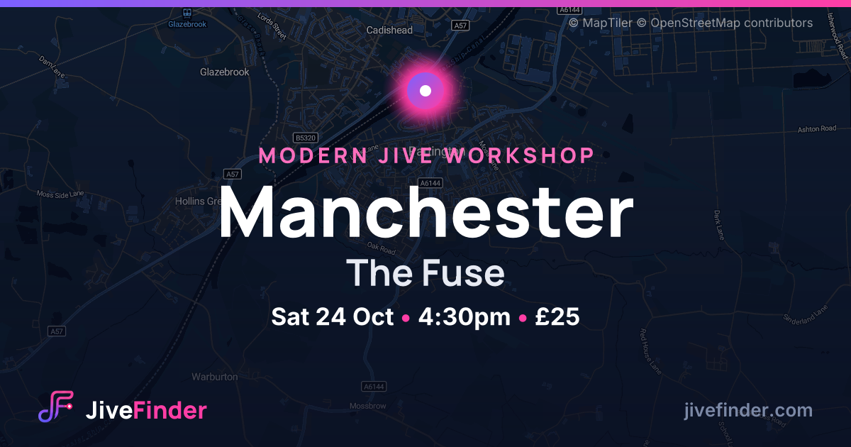Modern Jive workshop at The Fuse, Manchester — Sat 24 Oct, 4:30pm, £25