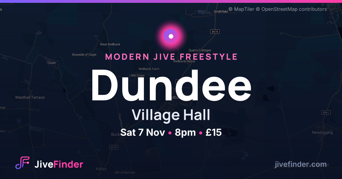 Modern Jive freestyle at Village Hall, Dundee — Sat 7 Nov, 8pm, £15