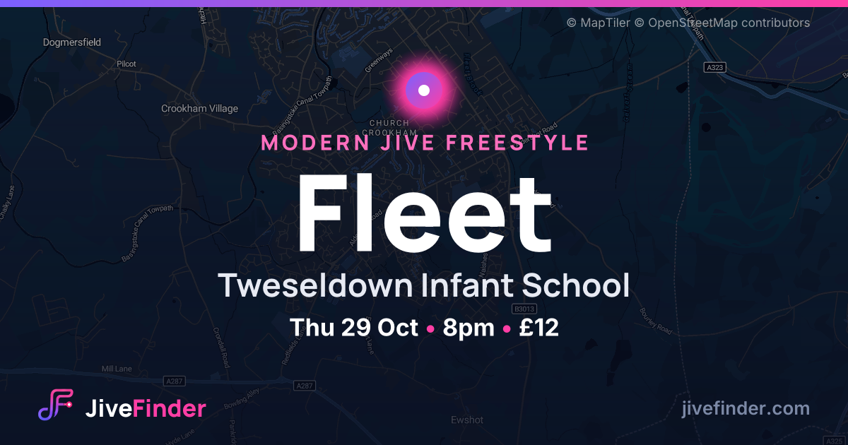 Modern Jive freestyle at Tweseldown Infant School, Fleet — Thu 29 Oct, 8pm, £12