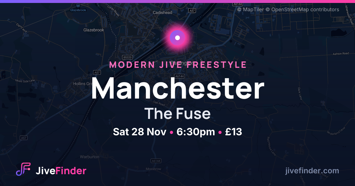 Modern Jive freestyle at The Fuse, Manchester — Sat 28 Nov, 6:30pm, £13