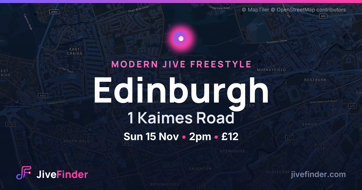 Modern Jive freestyle at 1 Kaimes Road, Edinburgh — Sun 15 Nov, 2pm, £12