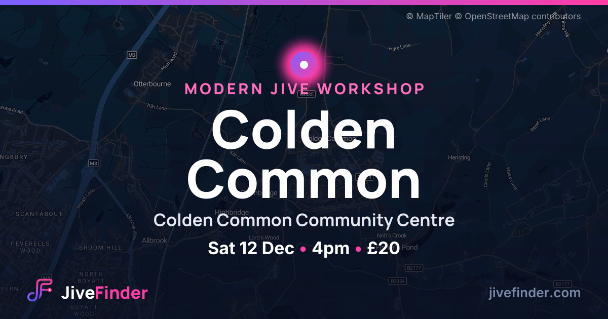 Modern Jive workshop at Colden Common Community Centre, Colden Common — Sat 12 Dec, 4pm, £20