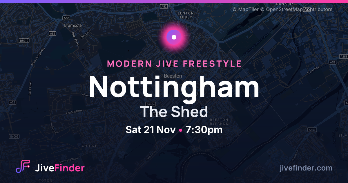 Modern Jive freestyle at The Shed, Nottingham — Sat 21 Nov, 7:30pm