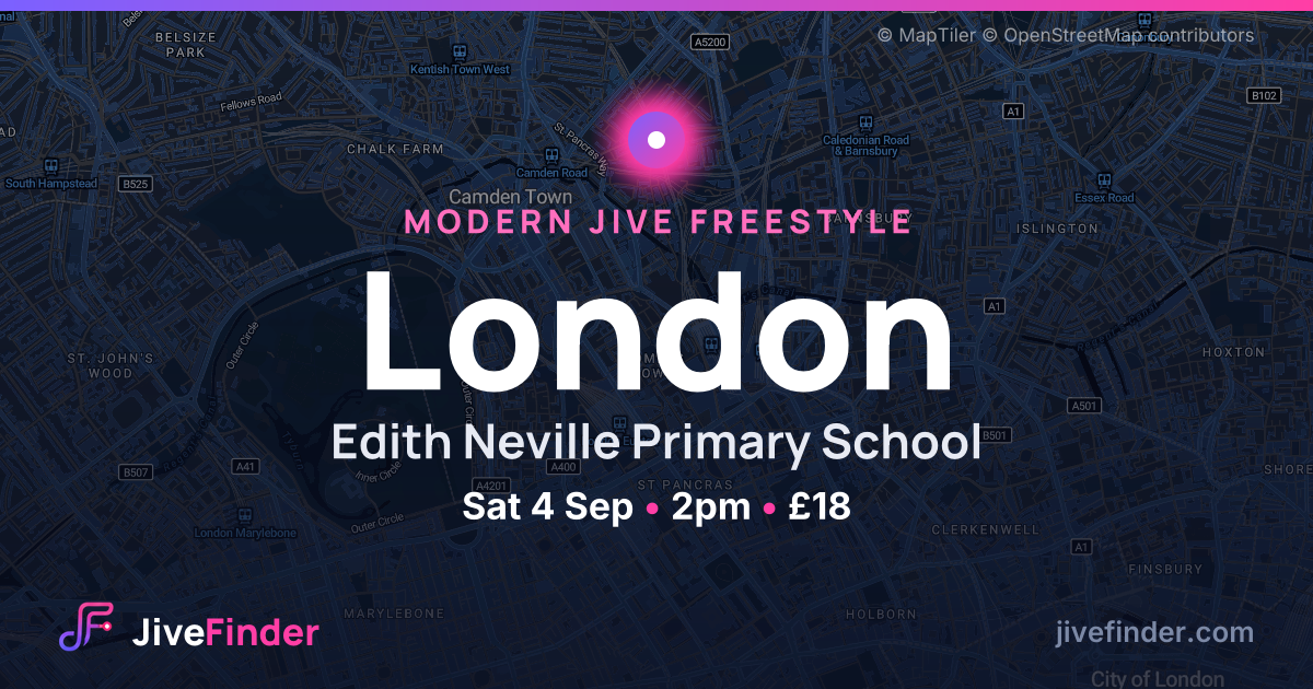 Modern Jive freestyle at Edith Neville Primary School, London — Sat 4 Sep, 2pm, £18