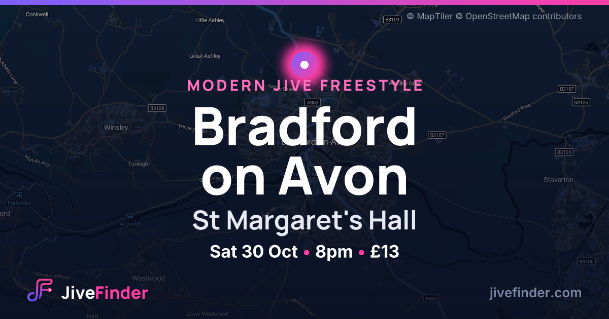 Modern Jive freestyle at St Margaret's Hall, Bradford on Avon — Sat 30 Oct, 8pm, £13