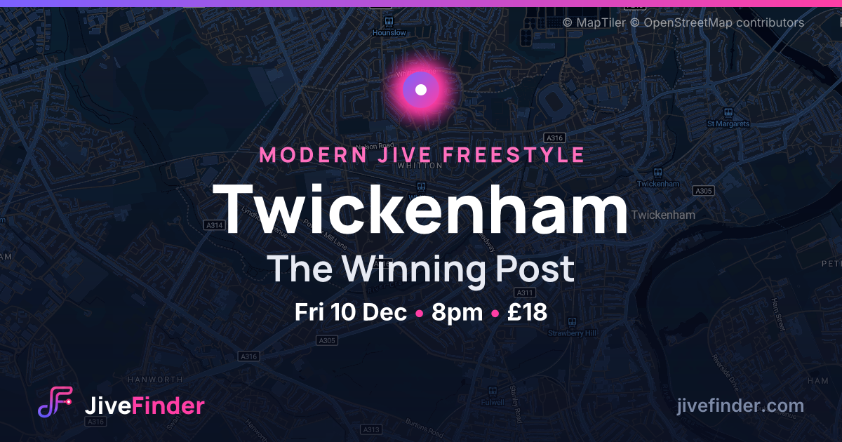 Modern Jive freestyle at The Winning Post, Twickenham — Fri 10 Dec, 8pm, £18